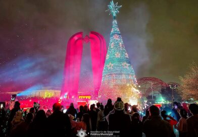 Se Implementa Operativo Especial para Garantizar Seguridad a las Familias Durante el Evento del Encendido del Pino en el Parque Olímpico