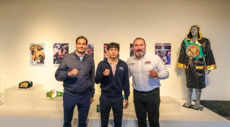 Visitó Boxeador Reynosense Gerardo «El Bendito» Estopellán al Presidente Carlos Peña Ortiz