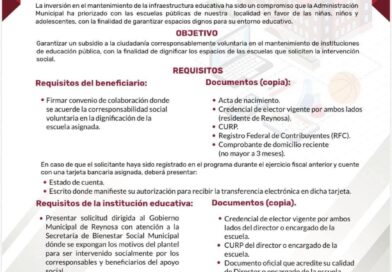 Convoca el Alcalde Carlos Peña Ortiz al Programa «Escuelas Dignas 2026» Convoca el Alcalde Carlos Peña Ortiz al Programa «Escuelas Dignas 2026»