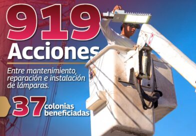 Efectuó Gobierno Municipal de Reynosa más de 900 Acciones de Alumbrado Público