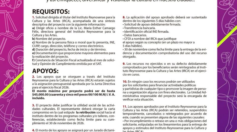 Impulsa Gobierno de Carlos Peña Ortiz a Artistas Locales con Estímulos Económicos