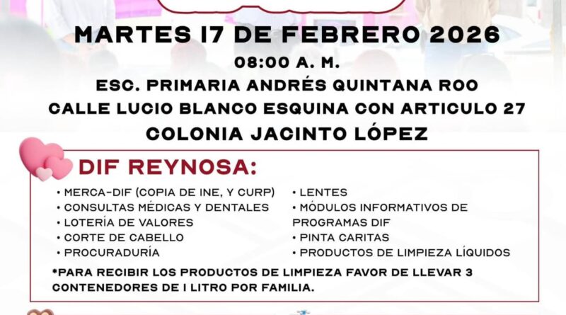 Invita DIF-Reynosa a Brigada en la Colonia Jacinto López