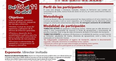 Convoca Gobierno de Carlos Peña Ortiz a Participar en el 4o Curso de Dirección para Bandas Sinfónicas