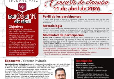 Convoca Gobierno de Carlos Peña Ortiz a Participar en el 4o Curso de Dirección para Bandas Sinfónicas