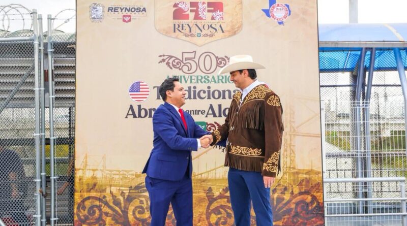 Celebraron Alcaldes Carlos Peña Ortiz y Sergio Coronado Jr. Tradicional Abrazo binacional Reynosa-Hidalgo