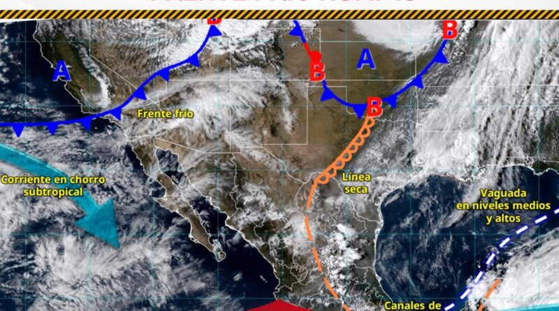 Regresa Temperatura Fresca y Probabilidad de Lluvia por Frente Frío Número 43 Regresa Temperatura Fresca y Probabilidad de Lluvia por Frente Frío Número 43
