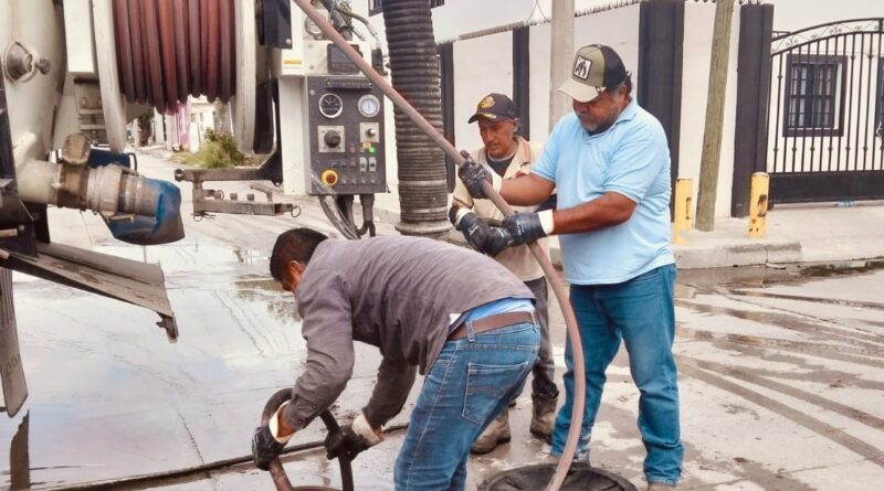Realizó Comapa Reynosa Mantenimiento Sanitario en la Colonia Marte R. Gómez