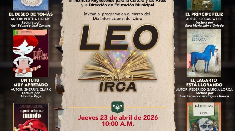 Invita Gobierno de Carlos Peña Ortiz a Celebrar el Día Internacional del Libro