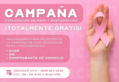 Promueve DIF-Reynosa Detección Oportuna del Cáncer de Mama Todo el año