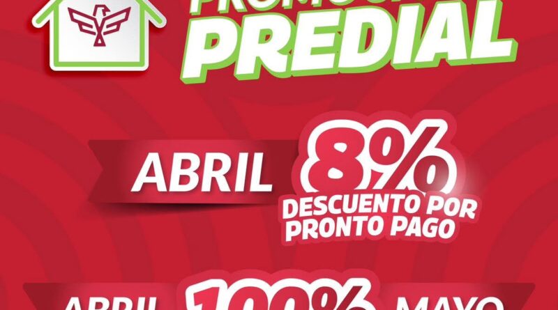 Ofrece Gobierno de Reynosa Descuento Total de Recargos del Impuesto Predial