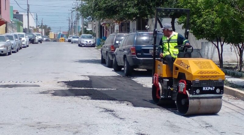 Trabajaron 5 Cuadrillas de Bacheo con 44 Toneladas de Asfalto en 5 Zonas de Reynosa