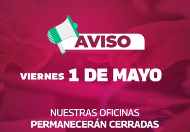 Oficinas de COMAPA Suspenderán Labores por Día del Trabajo