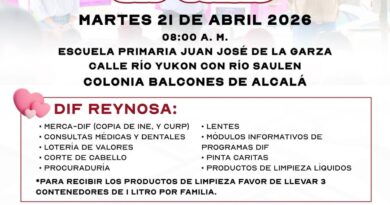 Invita DIF Reynosa a Brigada en Balcones de Alcalá