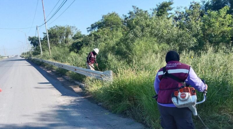 Dan Mantenimiento a Defensas Metálicas de Vialidades en Reynosa Dan Mantenimiento a Defensas Metálicas de Vialidades en Reynosa