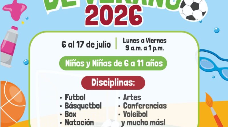 Invita el Gobierno de Reynosa al Campamento de Verano 2026 del Polideportivo Invita el Gobierno de Reynosa al Campamento de Verano 2026 del Polideportivo
