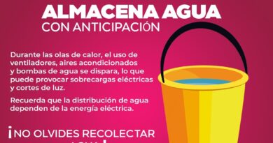 Invita COMAPA a Almacenar Agua de Manera Preventiva Durante la Temporada de Calor
