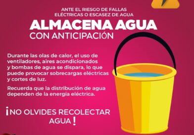 Invita COMAPA a Almacenar Agua de Manera Preventiva Durante la Temporada de Calor