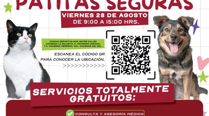 Atenderá Patitas Seguras a Mascotas de Hacienda del Sol Atenderá Patitas Seguras a Mascotas de Hacienda del Sol