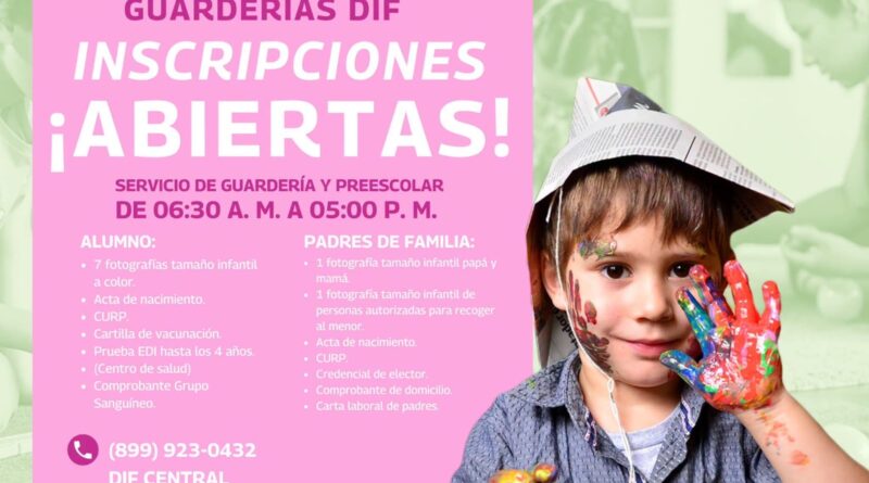Promueve DIF Reynosa Inscripciones en 4 Guarderías para Apoyar a las Familias Promueve DIF Reynosa Inscripciones en 4 Guarderías para Apoyar a las Familias