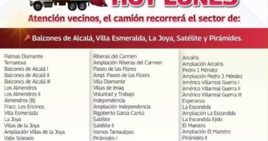 Colonias de Reynosa con Servicio de Recolección de Basura este Lunes Colonias de Reynosa con Servicio de Recolección de Basura este Lunes