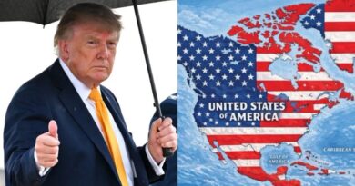 Trump Provoca con Mapa de EE.UU. que Incluye a México y Canadá; Sheinbaum Defiende Soberanía: «No Somos Colonia» Trump Provoca con Mapa de EE.UU. que Incluye a México y Canadá; Sheinbaum Defiende Soberanía: «No Somos Colonia»