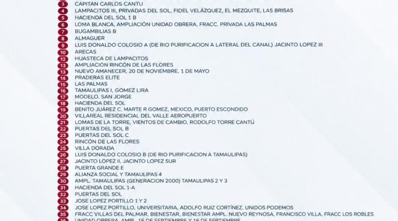 En Curso Ruta de Recolección hoy Miércoles en más de 50 Colonias de Reynosa En Curso Ruta de Recolección hoy Miércoles en más de 50 Colonias de Reynosa