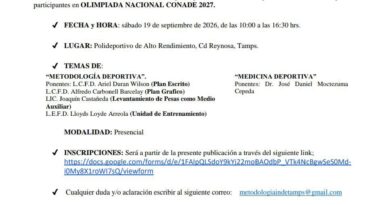 Realizarán Congreso Regional Multidisciplinario del Deporte Zona Norte 2026