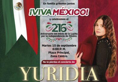 ¡Es hoy! Reynosa Está Lista para dar El Grito con la Presentación de Yuridia en la Plaza Principal Miguel Hidalgo ¡Es hoy! Reynosa Está Lista para dar El Grito con la Presentación de Yuridia en la Plaza Principal Miguel Hidalgo