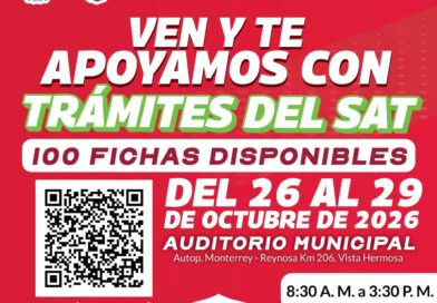 Invita Gobierno de Reynosa a Jornada de Trámites del SAT del 26 al 29 de Octubre Invita Gobierno de Reynosa a Jornada de Trámites del SAT del 26 al 29 de Octubre