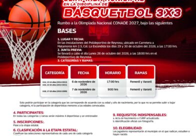 Invita el Gobierno de Reynosa a Participar en la Olimpiada Municipal de Basquetbol 3×3